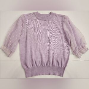 And Search Girl's Lilac Knit Sweater, sz Medium